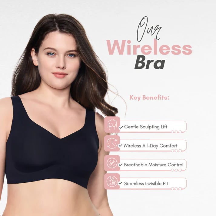 🎉Plus Size Wireless Bra -Seamless Full Coverage T-Shirt Bra