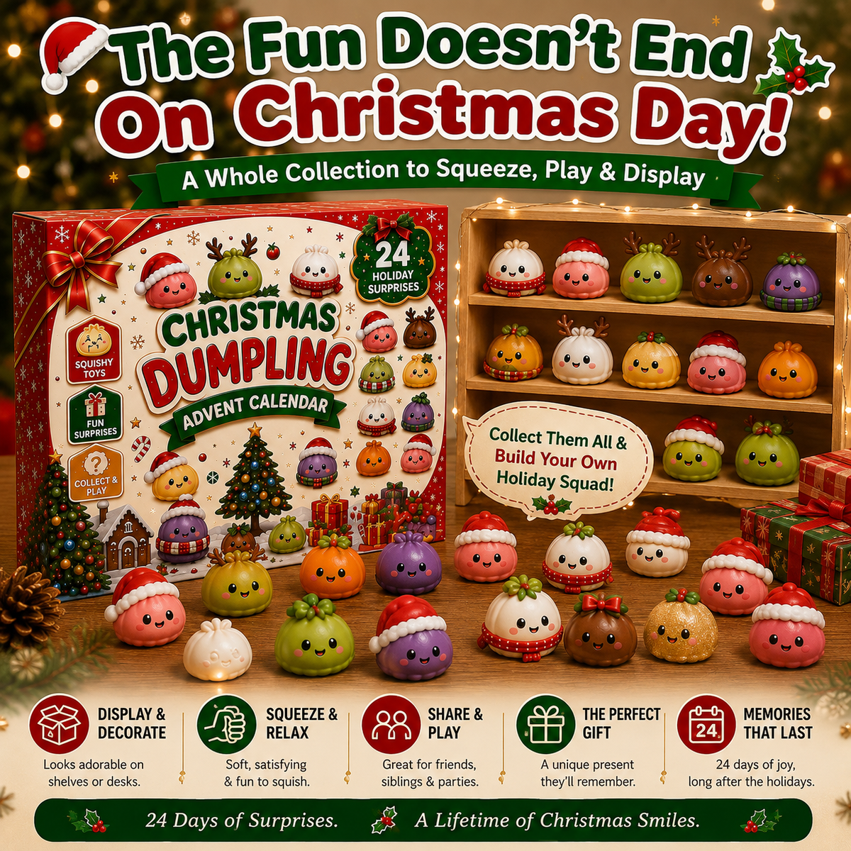 24 Days of Mini Squishies Christmas Advent Calendar - 7