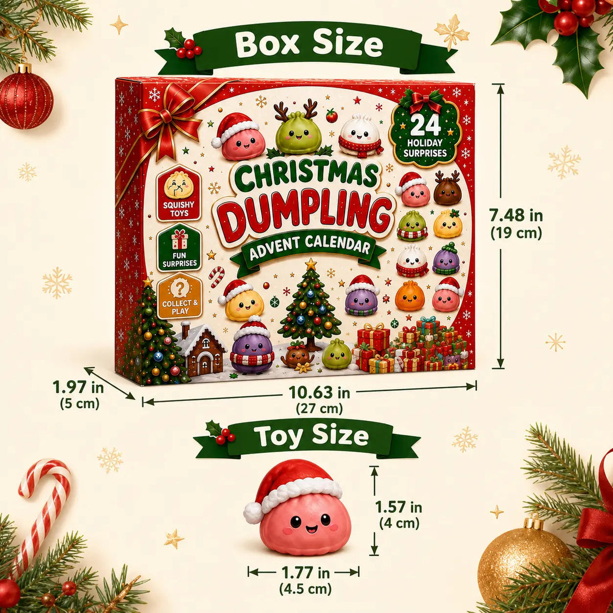 24 Days of Mini Squishies Christmas Advent Calendar - 8