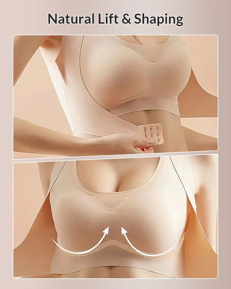 Front Closure Cross-Back Wireless Posture Bra