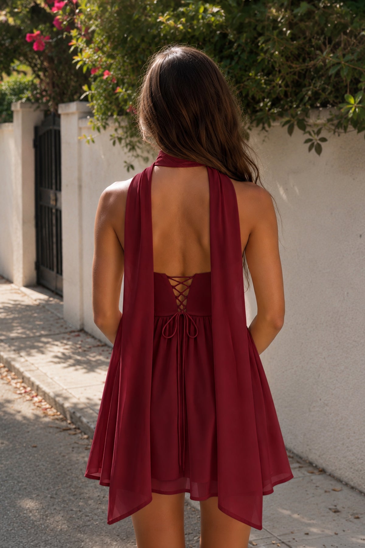 Sweetheart Ruched A-Line Chiffon Homecoming Dress