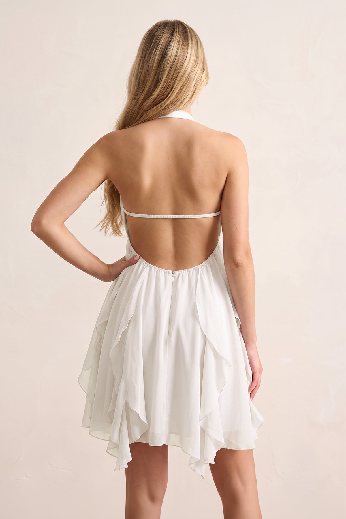 Dusty Pink Ruffled A-Line Sweetheart Ruched Homecoming Dress
