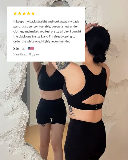 Front Closure Cross-Back Wireless Posture Bra