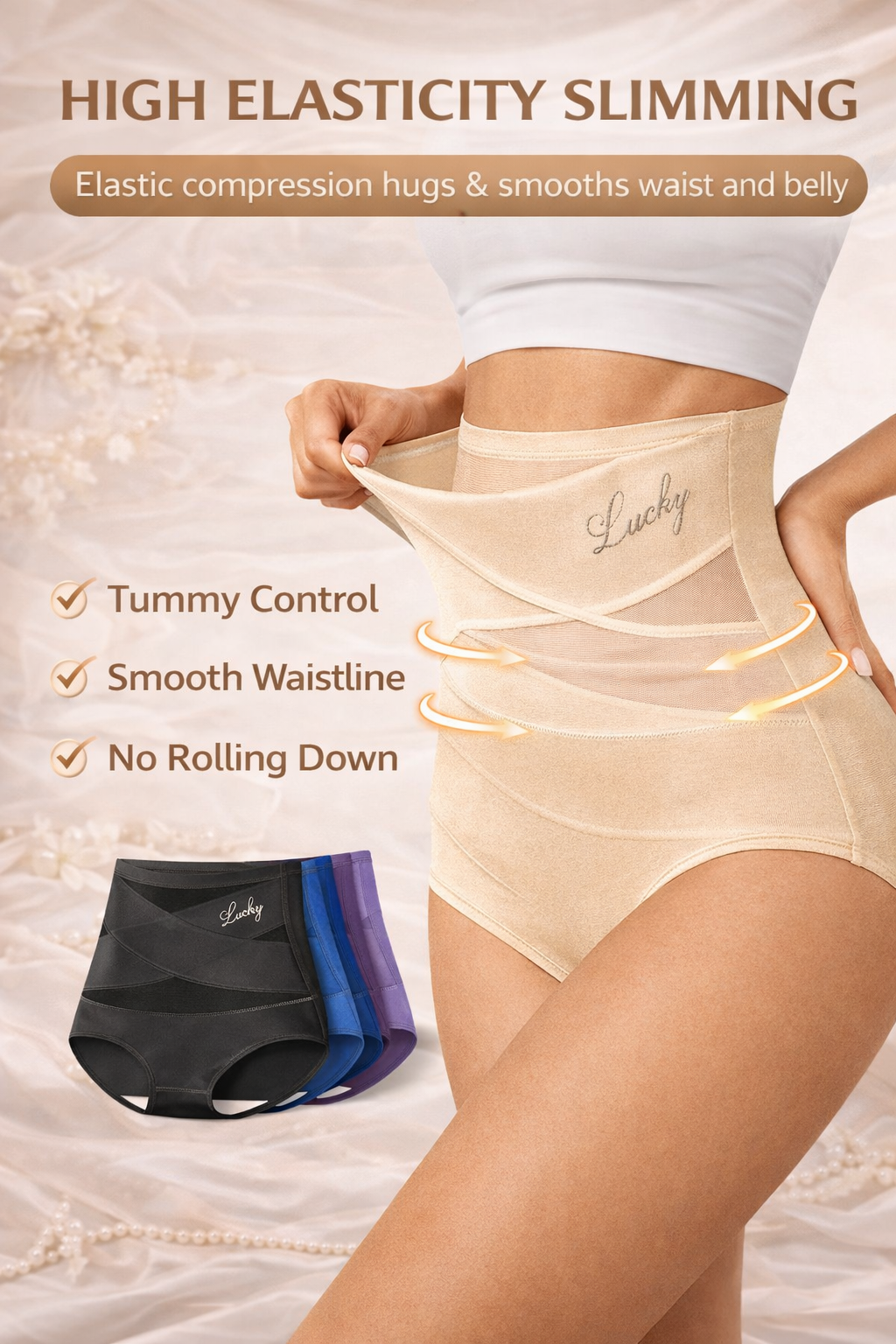 🌸LAST DAY 50% OFF🌸High-Waist Tummy Control Seamless Shaping Lucky Panties