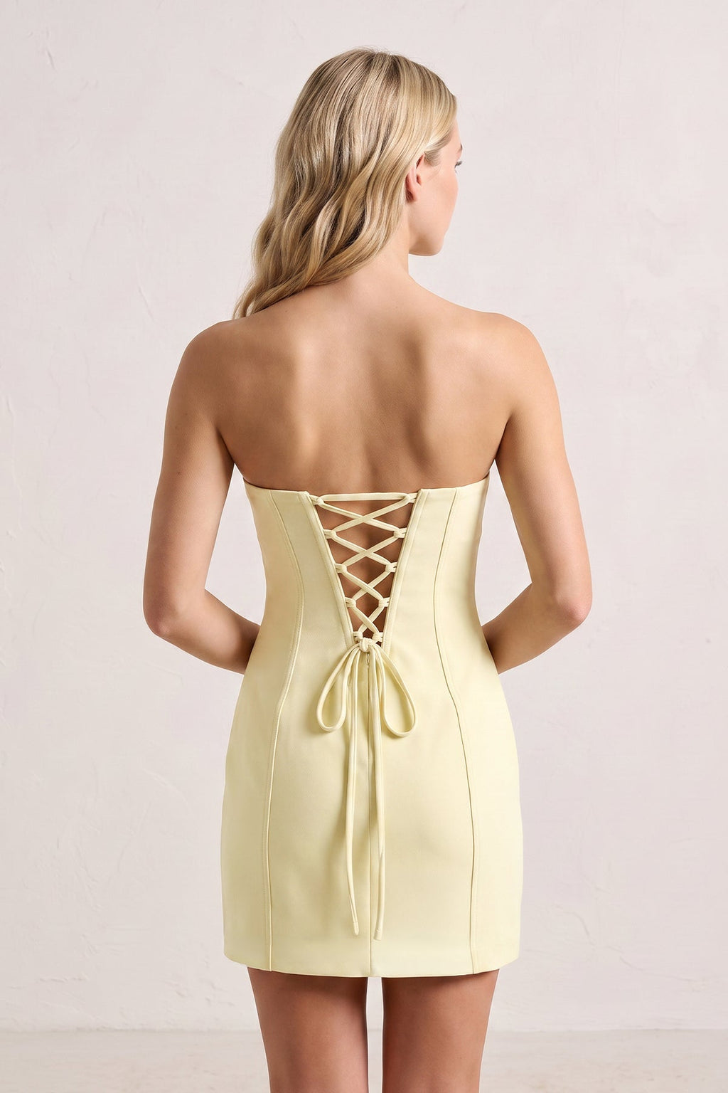 Yellow Sweetheart Keyhole Sheath Satin Homecoming Dress
